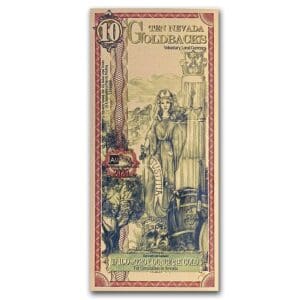 Valaurum 10 Nevada Goldback - Aurum Gold Foil Note (24k)