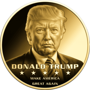 Zlatá mince Donald Trump  999/1000 zlatý dárek
