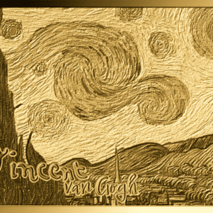 Zlatý slitek Hvězdná noc - mistrovské dílo Vincenta van Gogha