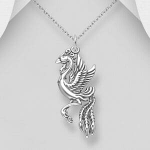 Přívěšek z oxidovaného stříbra Phoenix Bird