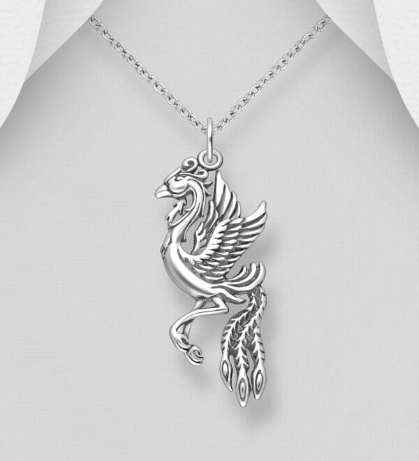 Přívěšek z oxidovaného stříbra Phoenix Bird
