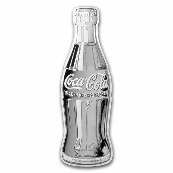 9Fine Mint Coca-Cola® Vintage 1 oz stříbrná barevná láhev s cínem a COA - Image 2
