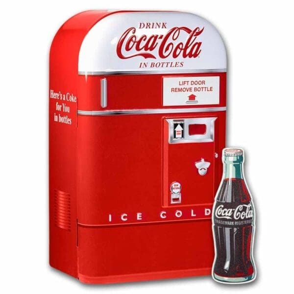 9Fine Mint Coca-Cola® Vintage 1 oz stříbrná barevná láhev s cínem a COA - Image 3