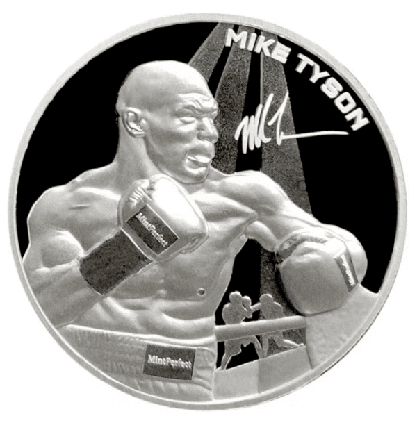 Stříbrná reliéfní mince 2024 Samoa 1oz Mike Tyson v blistrové kartě - Image 3