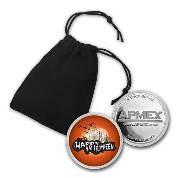 Apmex 1 oz Stříbrná kolorovaná mince – (Happy Halloween) - Image 3