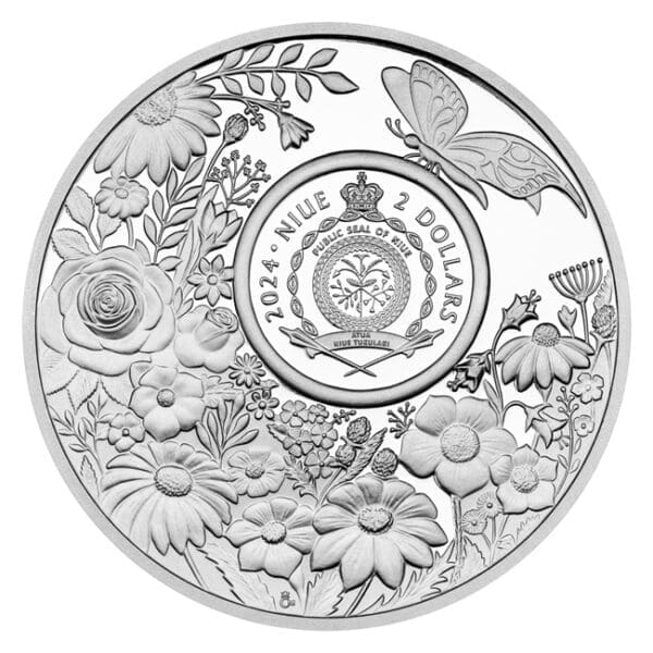 Česká mincovna Motýl 1 Oz Stříbro 2024 - Image 2
