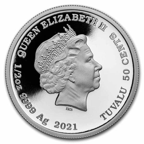 Perth Mint 2021 Tuvalu 1/2 oz Silver 007 Diamanty Jamese Bonda jsou navždy - Image 2