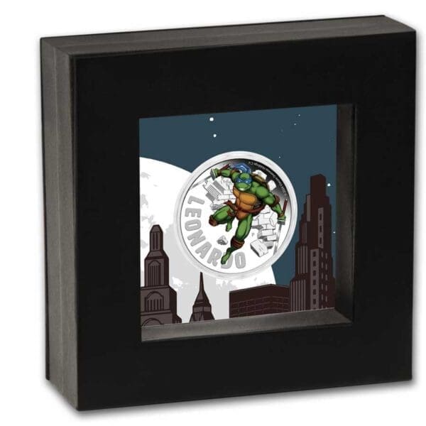 Perth Mint Leonardo Proof Colorized Tirtles Tuvalu - Image 4