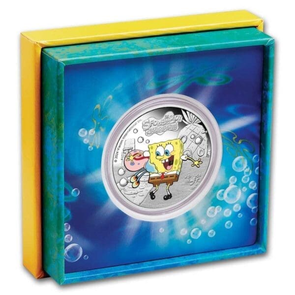 Perth Mint SpongeBob SquarePants & Gary Colorized 1 Oz Tuvalu - Image 3