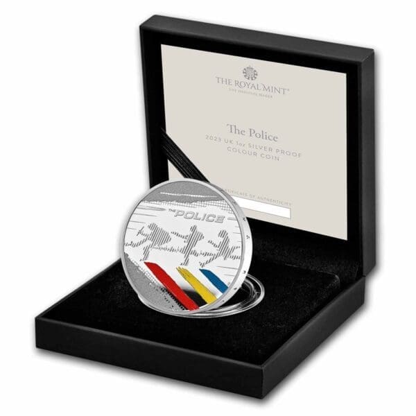 Royal Mint 2023 GB 1 oz stříbrná barevná mince 2 £ PF Music Legends: The Police - Image 3
