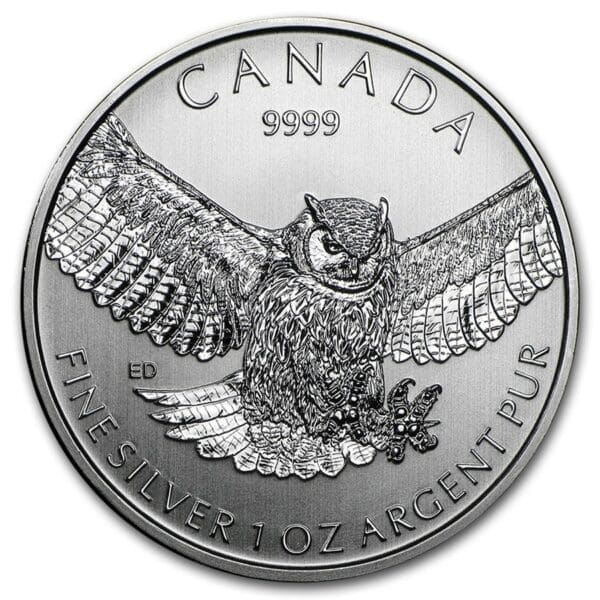 Royal Mint Stříbrná mince Výr virginský Birds of Prey 1 Oz 2015 - Obrázek 2