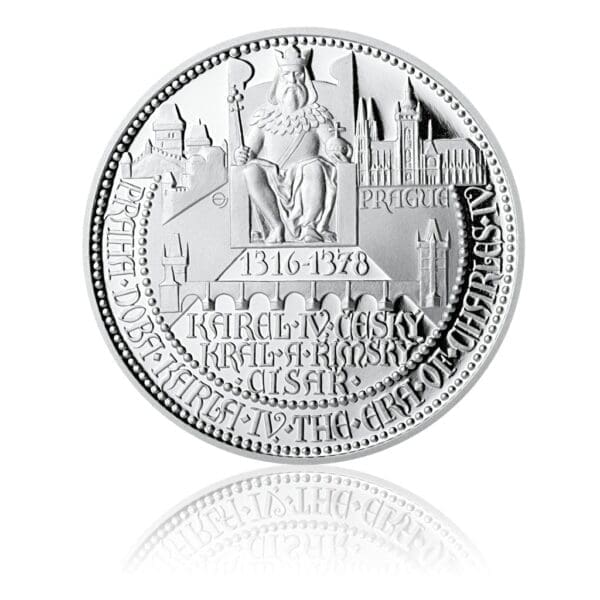 Stříbrná medaile Doba Karla IV. - Karlův most proof - Image 2