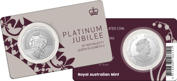 The Perth Mint Australia 50 centová mince Queens Platinum Jubilee 18,25g - Image 3