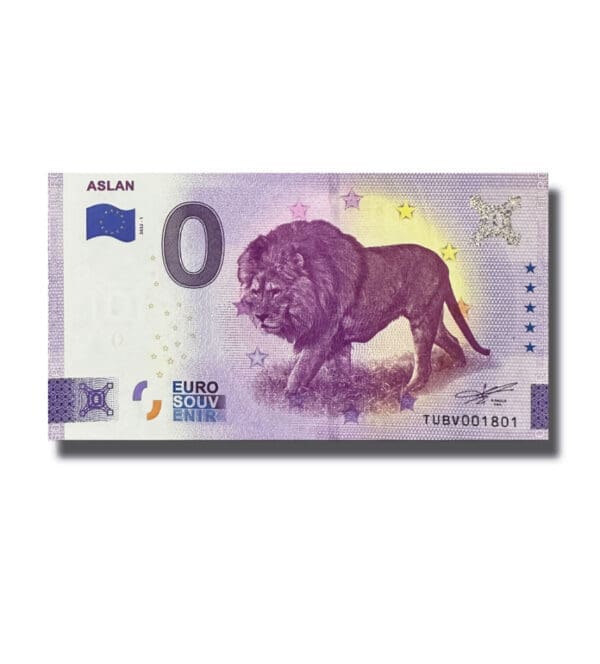 0 Euro Souvenir Banknote Aslan Turkey 2022-1