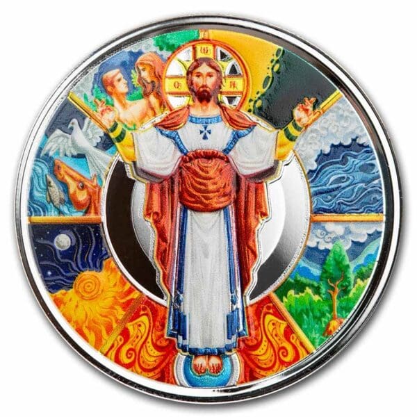 Stříbrná mince v TEP The Creator Jesus Collection 2024 1 oz $ 2 Samoa - Image 2