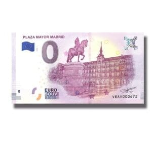 0 Euro suvenýr bankovka Plaza Mayor Madrid Spain 2018-1