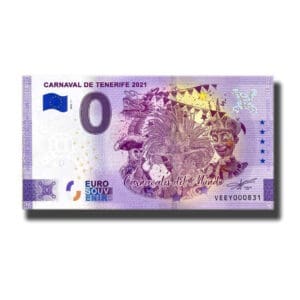 0 Euro suvenýr bankovka Carnaval De Tenerife Spain VEEY 2021-1