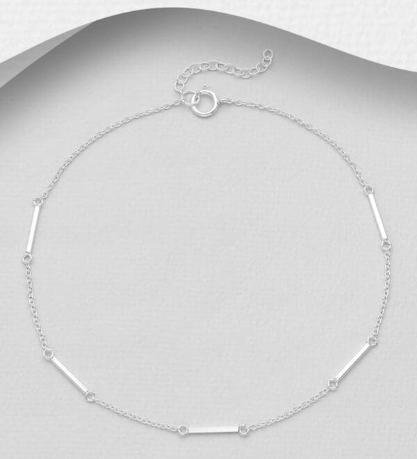 Kotníkový náramek ze stříbra  Bar Anklet