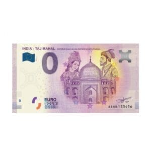 0 Euro suvenýr bankovka Taj Mahal India 2019-1
