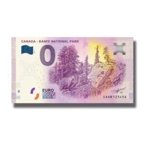 0 Euro suvenýr bankovka BANFF NATIONAL PARK 2019-1