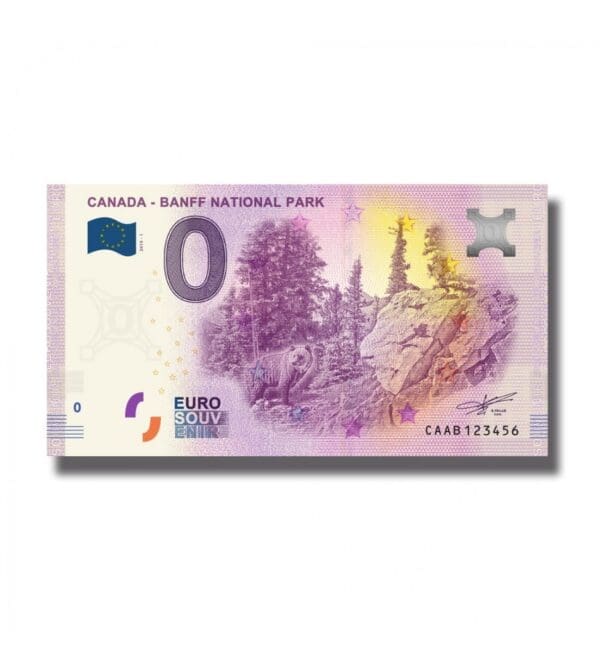 0 Euro suvenýr bankovka BANFF NATIONAL PARK 2019-1