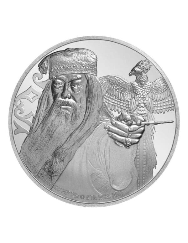 ALBUS DUMBLEDORE Harry Potter 1 Oz stříbrná mince 2 $ Niue 2020
