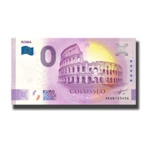 0 Euro Suvenýr bankovka Řím Roma Colosseo Italy SEDQ 2021-1