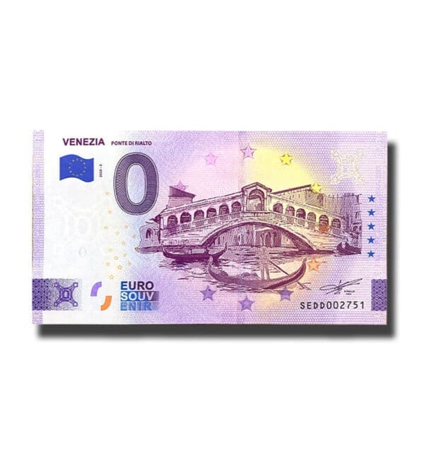 0 Euro Suvenýr bankovka Venezia - Ponte Di Rialto Italy 2023-2