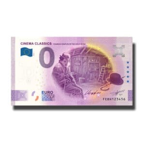 0 Euro suvenýr bankovka Cinema Classic Charlie Chaplin Malta 2024-1