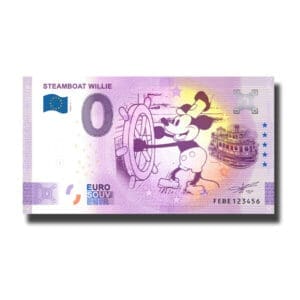 0 Euro Suvenýr bankovka Steamboat Willie Malta 2024-1
