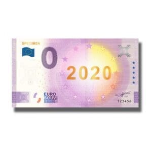 0 Euro Suvenýr bankovka Specimen 2020 Gold Foil