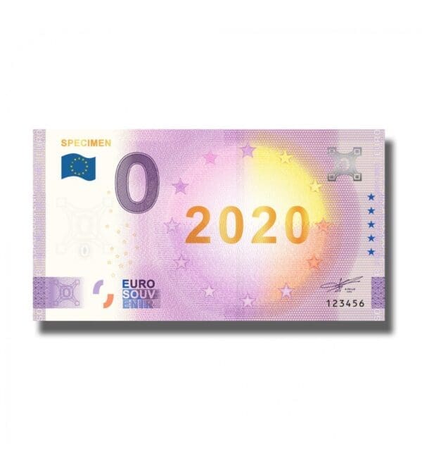 0 Euro Suvenýr bankovka Specimen 2020 Gold Foil