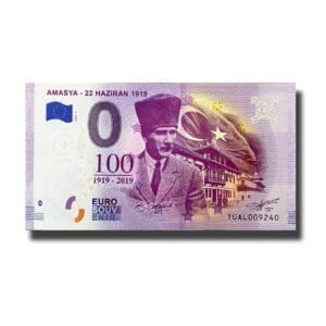 0 euro suvenýr bankovka AMASYA 22 HAZIRAN Turkey 2019-1