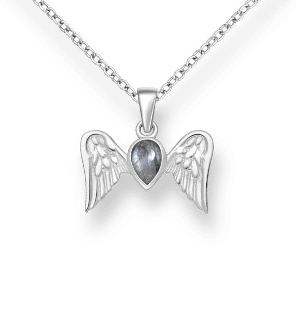 Přívěsek Wings Křídla ze stříbra 925, zdobený Labradoritem