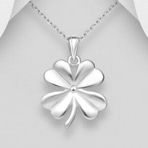 Přívěsek ze stříbra 925 Clover, Čtyřlístek