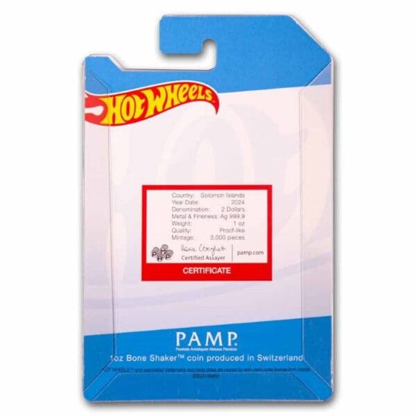 Pamp Hot Wheel Series – Bone Shaker  1 Oz Stříbrná mince - Image 5