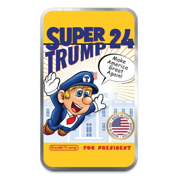 8-bit Bullion Super Trump 1 oz stříbrný slitek v kapsli