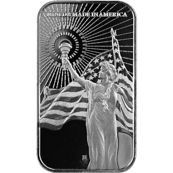 Stříbrný slítek 1 Oz Columbia Goddess USA