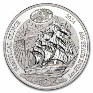 2024 1oz Rwandá námořní stříbrná mince – Cutty Sark BU