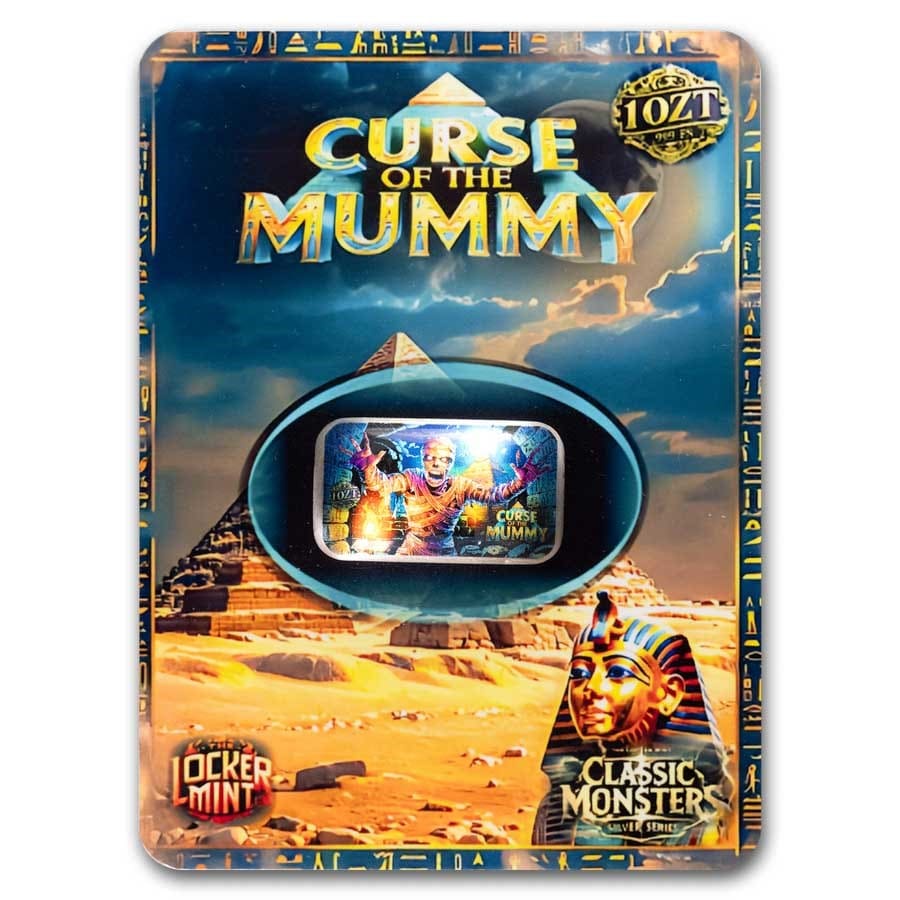 stříbrný slitek Colorized – Curse of the Mummy (COA) 1Oz