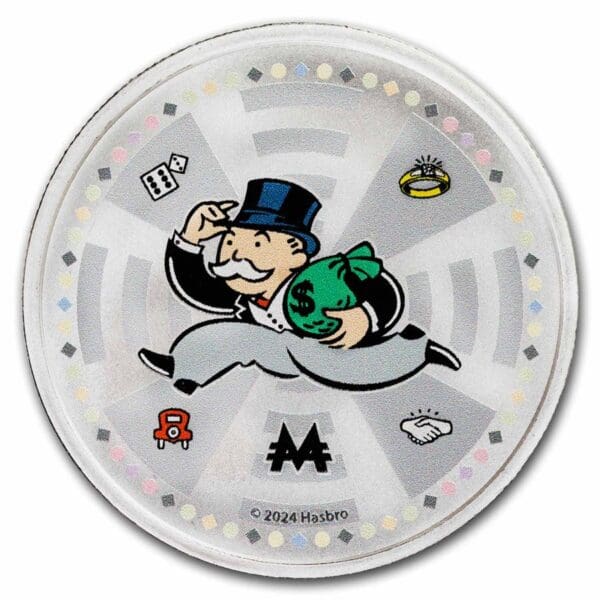 Mr. Monopoly Colorized v TEP 2024 Samoa 1 oz - Image 3