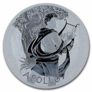 Stříbrná mince Apollo 2023 Tuvalu 1 oz bohové Olympu BU