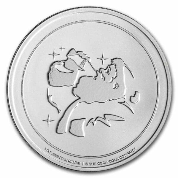 Stříbrná mince Coca-Cola® Santa 1 oz BU - Obrázek 2