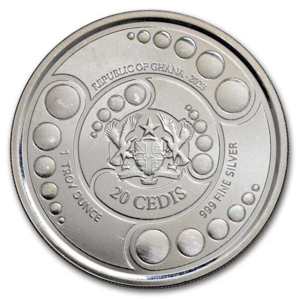 20 Cedis Space Alien BU 1 Oz 2023 Ghanská republika - Image 2