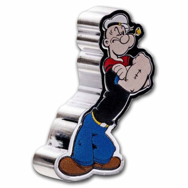 Stříbrná mince ve tvaru Popeye 1 Oz 2023 Samoa - Image 2