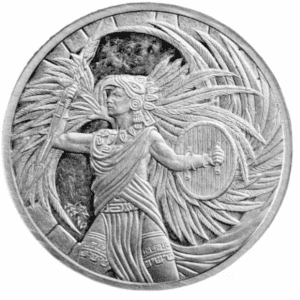 Aztec Orlí válečník 1 Oz  .999 Stříbro