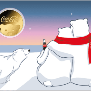 Zlatá mince Coca Cola Polar Bear  999/1000 Zlatý dárek