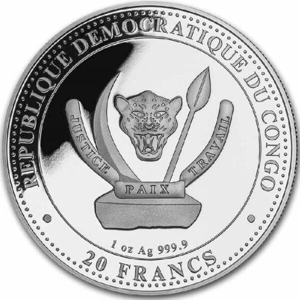 TITANOBOA PREHISTORIC LIFE 2023 1 oz stříbrná mince v kapsli – Kongo - Image 2