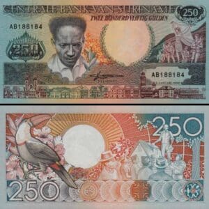 250 guilder Surinam 1988, P134 UNC