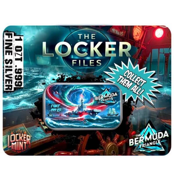 The Locker Files Bermuda Triangle 1 oz Stříbrný barevný slitek